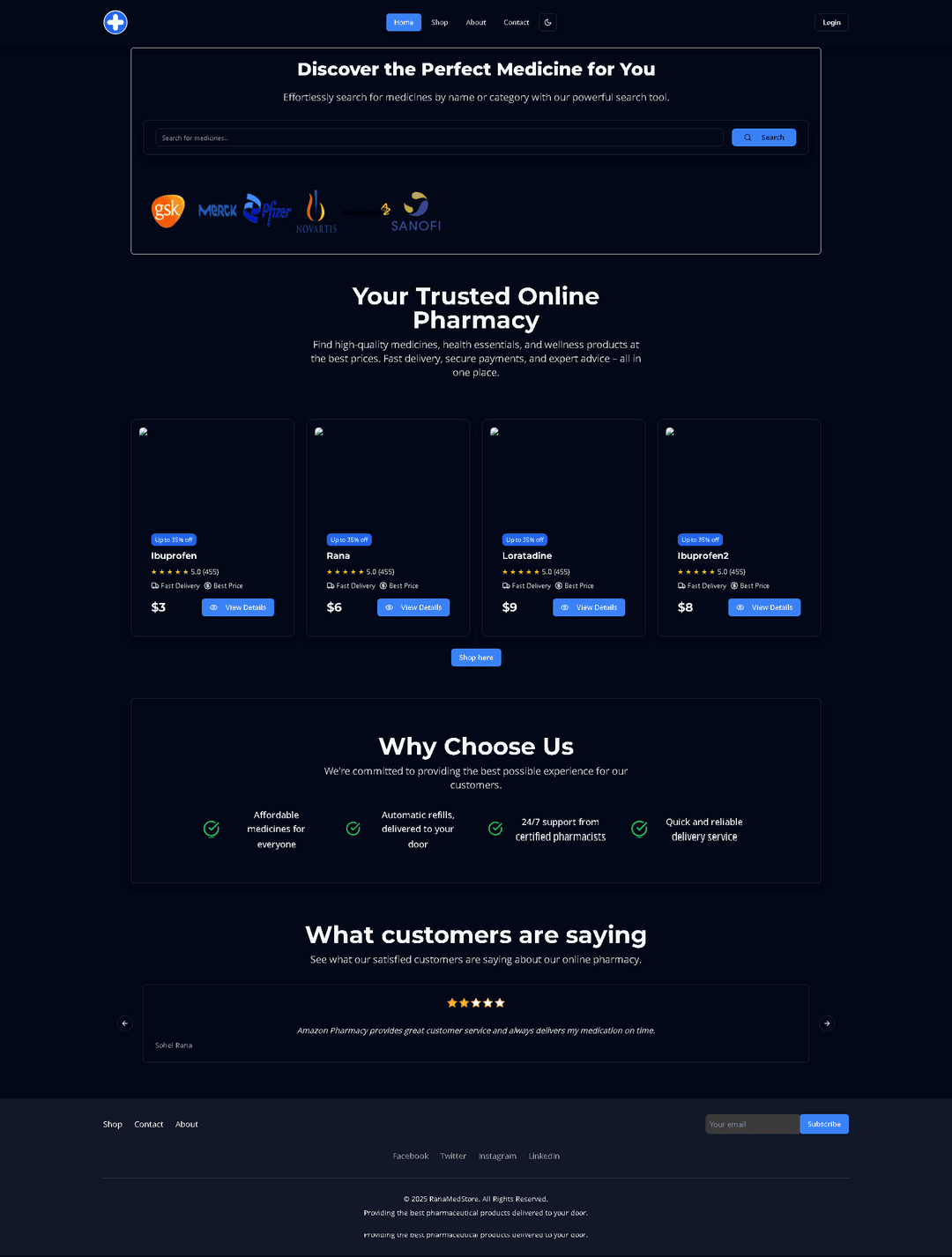 MedStore – Full-Stack E-commerce Platform
